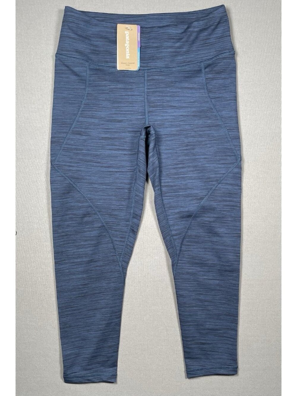 NWT Patagonia Centered Crops Dolomite Blue Cropped Leggings - Women Size Small